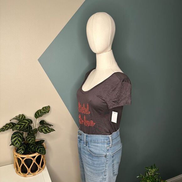 PST Los Angeles “Addicted to Love” Graphic Bodysuit Retro Scoop Neck Tee Small - Picture 3 of 13